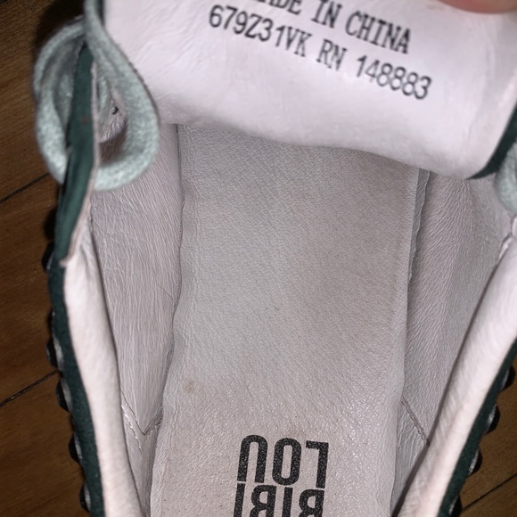 Bibi Lou Women’s Green Suede Studded Sneakers Size 38 - Picture 7 of 7